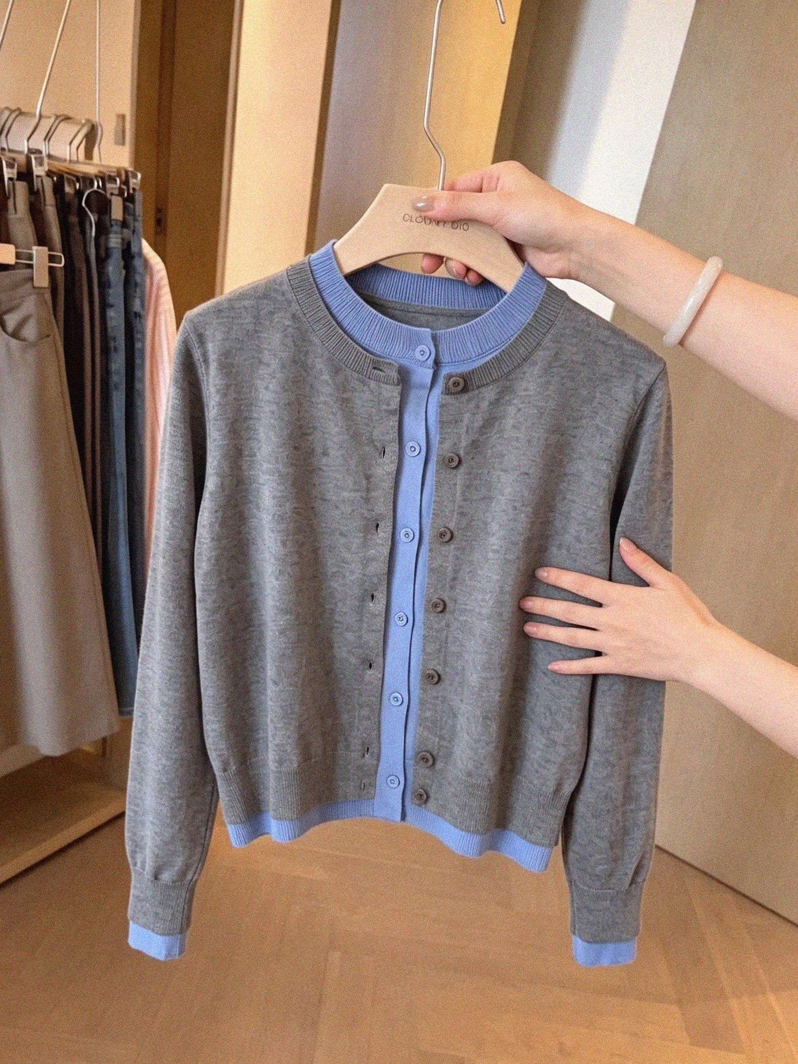 2026 New Faux Two-Piece Knit Top for Women Early Autumn Winter Stylish Unique Cardigan Sweater Outerwear - Image 3