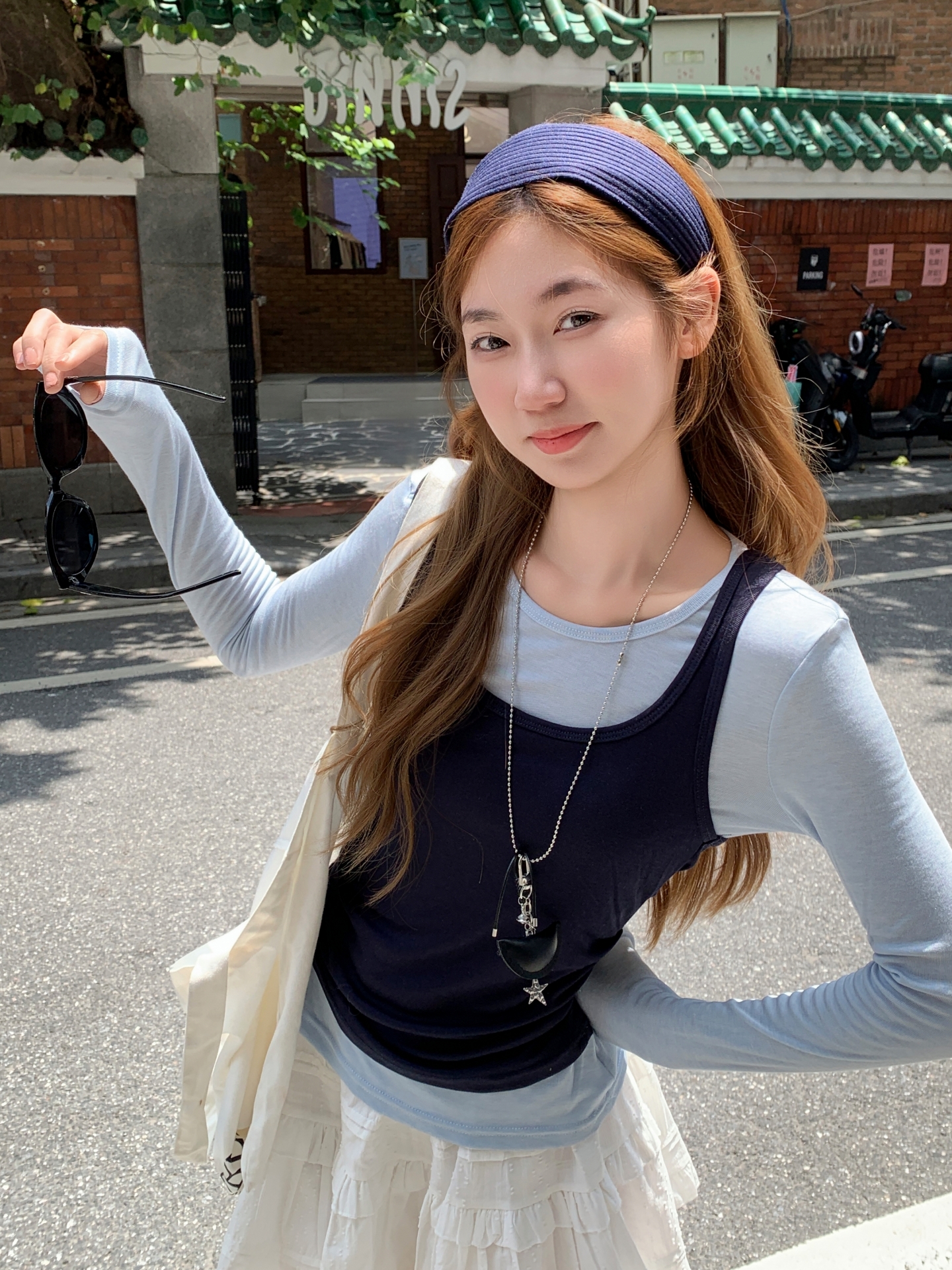 Women's Faux Two-Piece Long Sleeve T-Shirt 2026 Fall Color Block Slim Fit Cropped Base Layer Top - Image 3